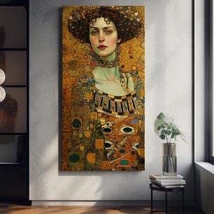 Klimt Adele Bloch-Bauer Guld Mosaic Painting Canva Canvastryck