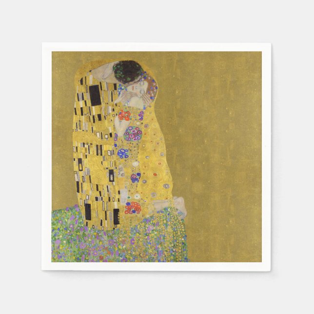 Klimt är Kiss - Romantic Art nouveau Pappersservett (Framsidan)