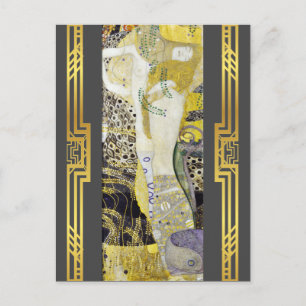 Klimt återställd målning av Vatten-servrar Art nou Vykort
