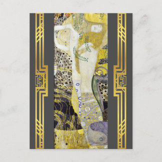 Klimt återställd målning av Vatten-servrar Art nou Vykort