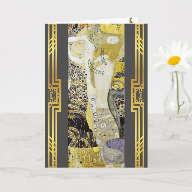 Klimt Återställd målning Vattenormar Kort (Liten växt)