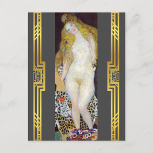 Klimt återställde Adam och Kväll biblisk målning Vykort