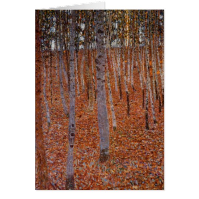 Klimt Beechwood-Forest Hälsningskort (Framsidan)