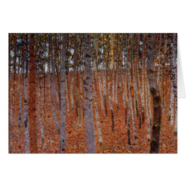 Klimt Beechwood-Forest Hälsningskort (Framsidan Horizontal)