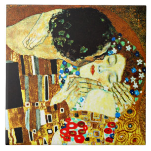 Klimt: Berömdens målning. Kakelplatta