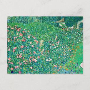 Klimt Blommigt Italienska landskapet Art nouveau Vykort