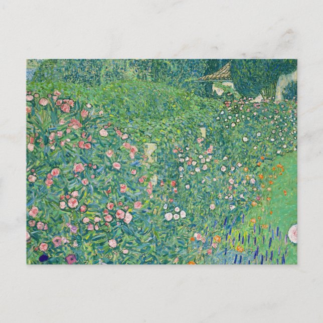 Klimt Blommigt Italienska landskapet Art nouveau Vykort (Framsida)
