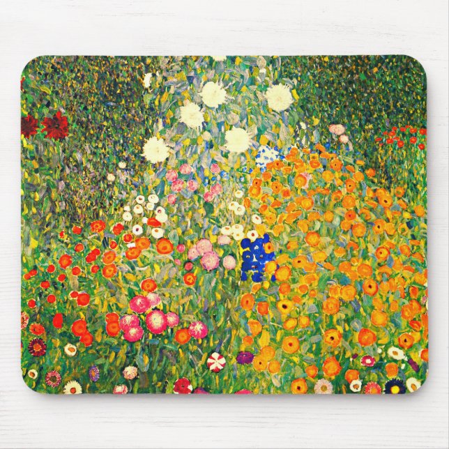 Klimt: blomsterträdgård musmatta (Framsidan)