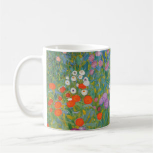 Klimt blomsterträdgårdmålning mig Nouveau Kaffemugg
