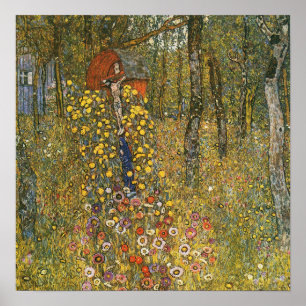 Klimt - Bondgård med krucifix 1912 Poster
