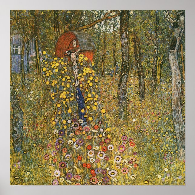 Klimt - Bondgård med krucifix 1912 Poster (Framsidan)