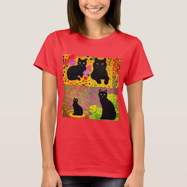 Klimt Cat T Shirt (Framsida)