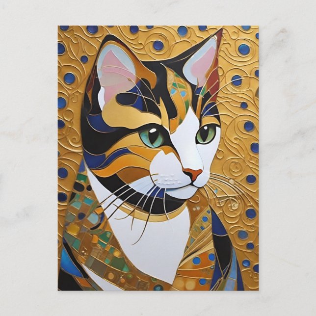 Klimt Cat-vykort Vykort (Framsida)