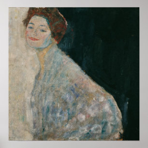 Klimt - Dam i vitt Poster