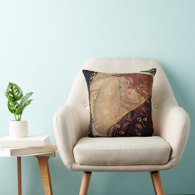 Klimt Danae Guld Art Nouveau Kudd Kudde (Stol)