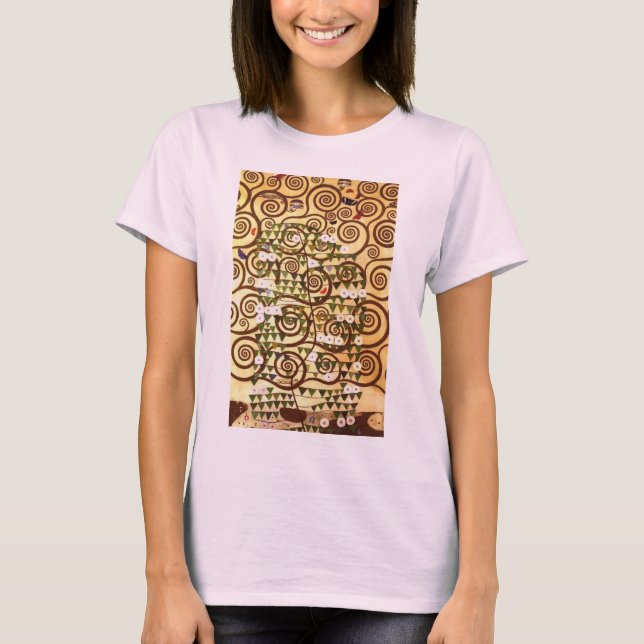 Klimt ~ Design for Stocletfries - Livets träd T Shirt (Framsida)