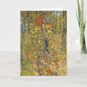 Klimt Farm Garden med hälsningskort för Crucifix Kort