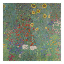 Klimt: Farm Garden med solblommor, 1907