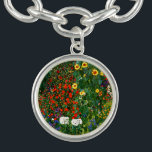 Klimt - Farm Garden med solblommor Armband<br><div class="desc">Gustav Klimt-målning,  Farm Garden med solblommor</div>