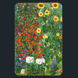 Klimt - Farm Garden med solblommor, bra konst Magnet<br><div class="desc">Berömd blommigt-målning av Gustav Klimt,  Farm Garden med solblommor</div>
