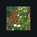 Klimt - Farm Garden med solblommor Canvastryck<br><div class="desc">Gustav Klimt-målning,  Farm Garden med solblommor</div>