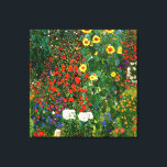 Klimt - Farm Garden med solblommor Canvastryck<br><div class="desc">Gustav Klimt-målning,  Farm Garden med solblommor</div>