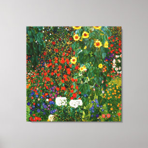 Klimt - Farm Garden med solblommor Canvastryck
