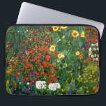 Klimt - Farm Garden med solblommor Laptop Fodral<br><div class="desc">Farm Garden med solblommor,  målning av berömd av Gustav Klimt</div>