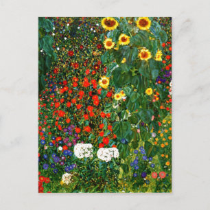 Klimt - Farm Garden med solblommor Vykort