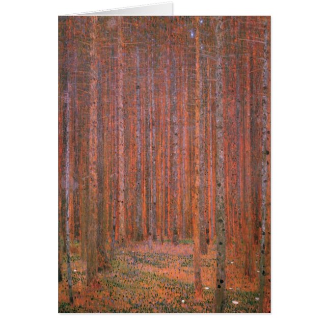 Klimt - Fir Forest I, målning av Gustav Klimt Hälsningskort (Framsidan)