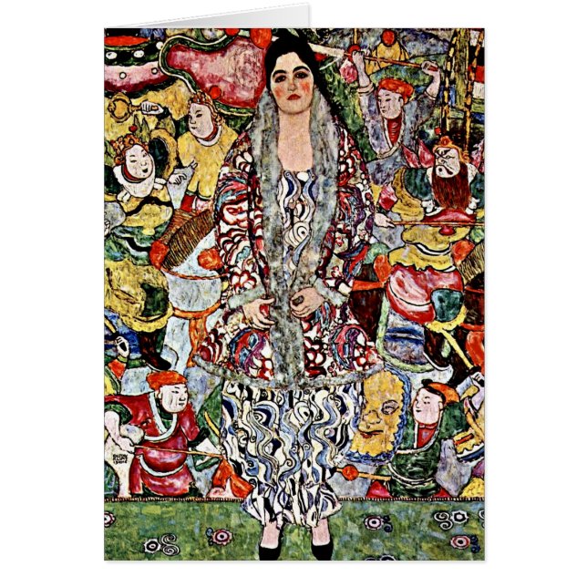 Klimt - Fredericke Maria Beer - Gustav Klimt art Hälsningskort (Framsidan)
