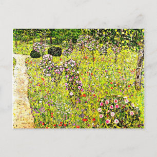 Klimt - Fruktträdgård med rosor, Gustav Klimt kons Vykort