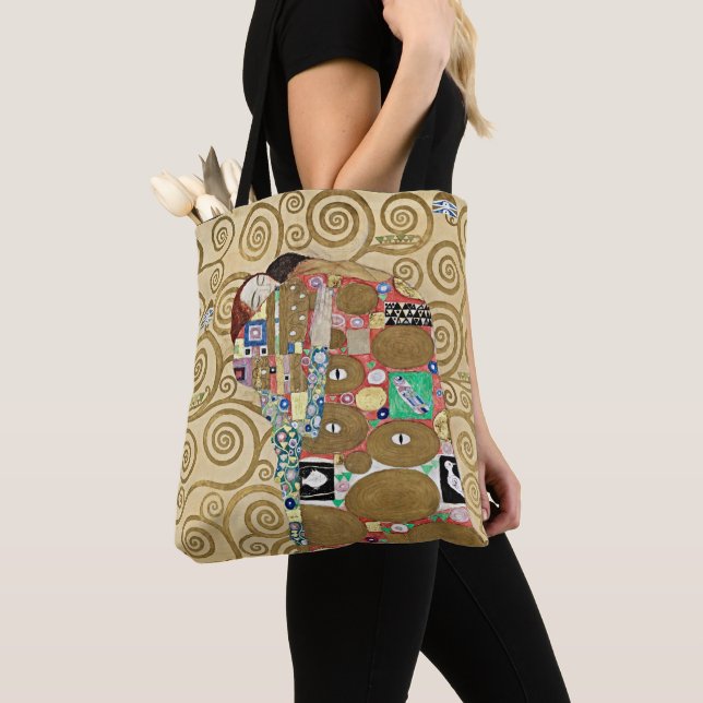 Klimt Fulfillment Art Nouveau-handväska Tygkasse (Närbild)