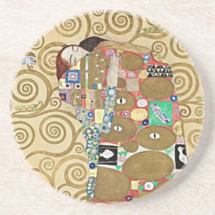 Klimt Fulfillment Art Nouveau Ögonblicksmatta Underlägg