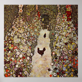 Klimt Garden med Tuppar Poster
