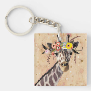 Klimt Giraffe Krona blommor