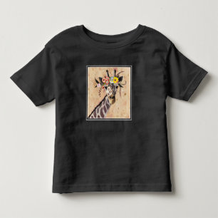 Klimt Giraffe  Krona blommor T Shirt