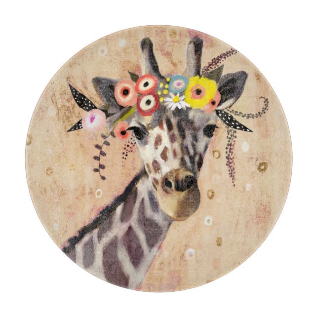 Klimt Giraffe | Krona i blommor (Framsidan)