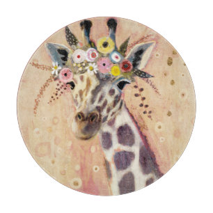 Klimt Giraffe  Tillagt i blommor