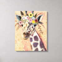 Klimt Giraffe | Tillagt i blommor