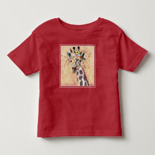 Klimt Giraffe   Tillagt i blommor T Shirt