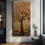 Klimt Golden Livets träd Abstrakt Art nouveau Can Canvastryck<br><div class="desc">Det här fantastiska kanvastrycket visar en abstrakt Livets träd inspirerad av Gustav Klimts "gyllene fas". Klimt fascinerades av bysantinska mosaiker och utvecklade sin egen mosaikteknik med hjälp av guld löv och ljusa färger. Denna teckning betalar en hyllning till Klimts nyskapande inställning till mosaik och fångar den opulenta skönheten i hans...</div>
