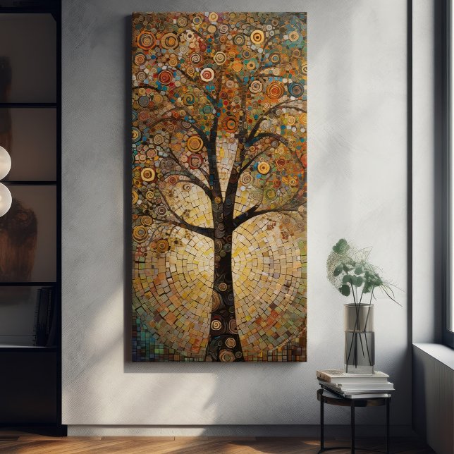 Klimt Golden Livets träd Abstrakt Art nouveau Can Canvastryck (Skapare uppladdad)