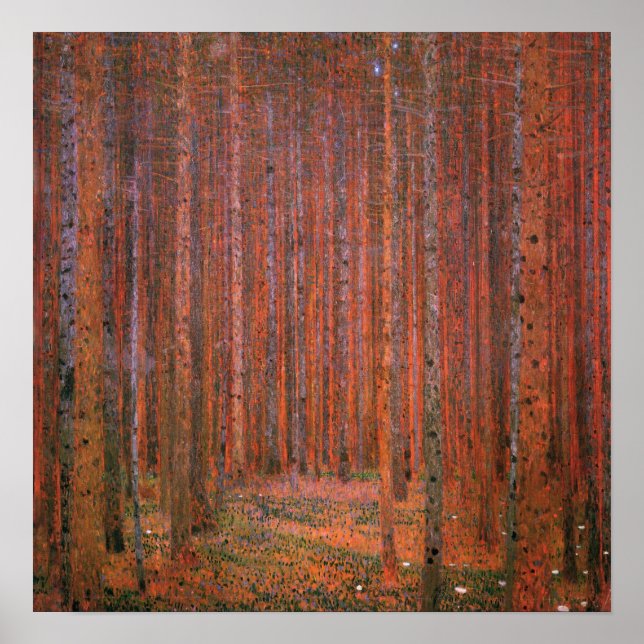 Klimt - Granar 1901 Poster (Framsidan)