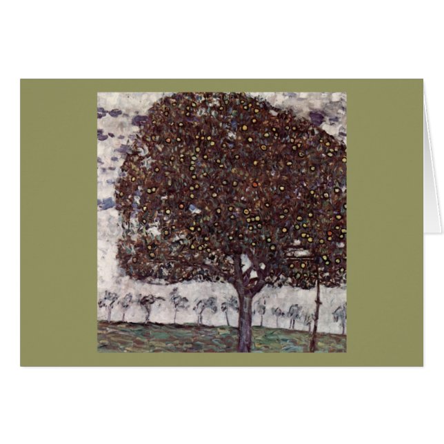 Klimt Gustav: Apfelbaum II Hälsningskort (Framsidan Horizontal)