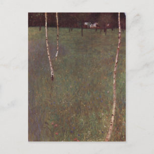 Klimt, Gustav Bauernhaus mit Birken 1900 Technique Vykort
