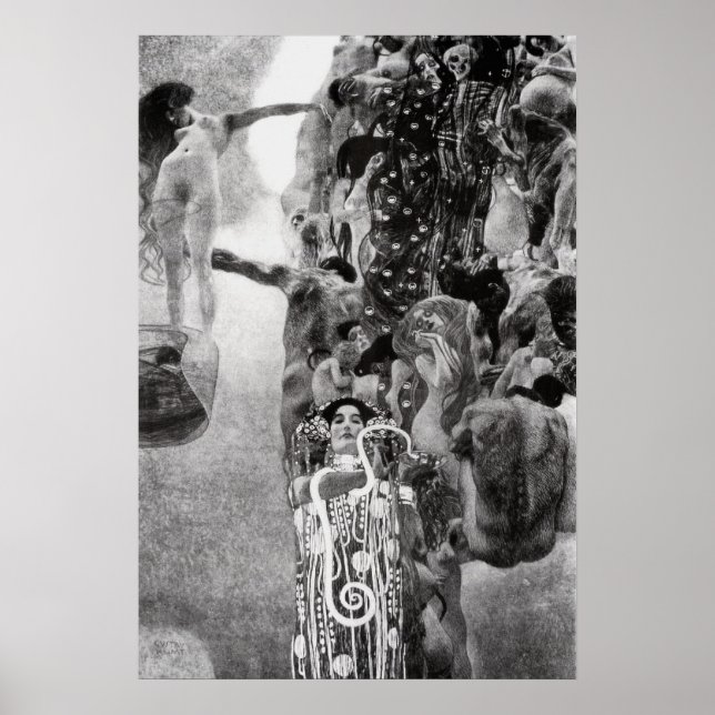 Klimt Gustav ~ Medicine 1907 Poster (Framsidan)