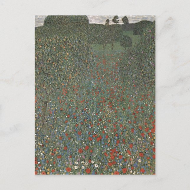 Klimt Gustav Mohnfeld teknik 1907? l auf Leinw Vykort (Framsida)