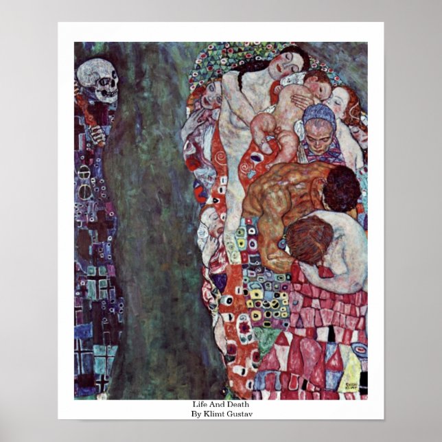 Klimt Gustav och hans död Poster (Framsidan)