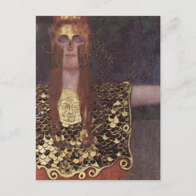 Klimt, Gustav Pallas Athena 1898 Technique'l auf  Vykort (Framsida)